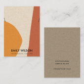 MODERN ABSTRACTE TERRACOTTA RE ART KETTING DISPLAY VISITEKAARTJE (Voorkant / Achterkant)