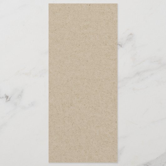 MODERN ABSTRACTE TERRACOTTA RED KRAFT WEDING MENU (Achterkant)