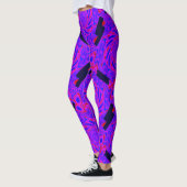 MODERN abstracte trek in dieproze-paars-mozaïek Leggings (Links)