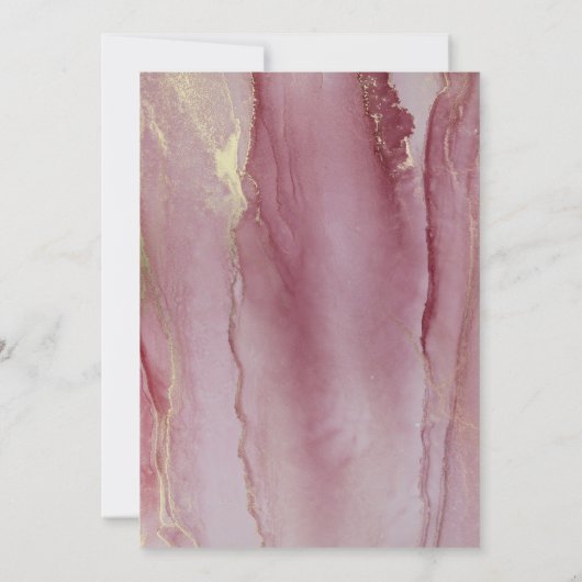 Modern Abstracte Viva Magenta Wedding Kaart (Achterkant)