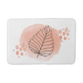 Modern Abstracte Waterverf Leaf Badmat (Voorkant)
