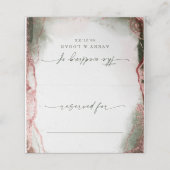 Modern Abstracte Waterverf Terra Rosa Wedding Plaatskaartje (Buitenkant ongevouwen)