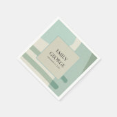 MODERN ABSTRACTE ZACHTE AQUA BLUE ARTISTIC WEDING SERVET (Hoek)