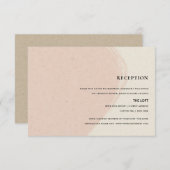 MODERN ABSTRACTE ZFT BLUSH PINK KRAFT RECEPT INFORMATIEKAARTJE (Voorkant / Achterkant)