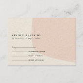 MODERN ABSTRACTE ZFT BLUSH PINK KRAFT WEDDING RSVP INFORMATIEKAARTJE (Voorkant)