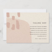 MODERN ABSTRACTE ZFT BLUSH PINK KRAFT WEDING BEDANKKAART (Voorkant)