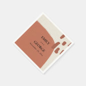 MODERN ABSTRACTE ZFT KRAFT TERRACOTTA WEDING SERVET (Hoek)