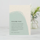 MODERN ABSTRACTE ZFT SUBTLE AQUA BLAUW WEDING BEDANKKAART (Staand voorkant)