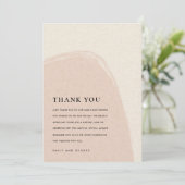 MODERN ABSTRACTE ZFT SUBTLE ZWART-WEDING BEDANKKAART (Staand voorkant)