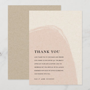 MODERN ABSTRACTE ZFT SUBTLE ZWART-WEDING BEDANKKAART