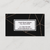 Modern | Abstracte zwarte achtergrond pooieschalen Visitekaartje (Achterkant)