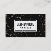 Modern | Abstracte zwarte achtergrond pooieschalen Visitekaartje (Voorkant)