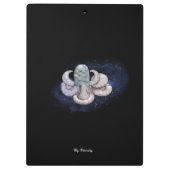 Modern Abstraction Black en Blue Klembord (Achterkant)