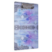 Modern Abstraction Black en Blue Klembord (Rechts)