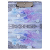 Modern Abstraction Black en Blue Klembord (Voorkant)