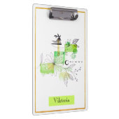 Modern Abstraction Black en Green Klembord (Rechts)