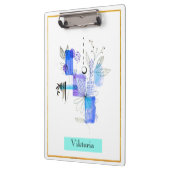 Modern Abstraction Black en Navy Blue Klembord (Links)