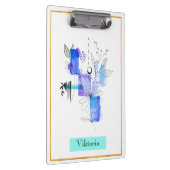 Modern Abstraction Black en Navy Blue Klembord (Rechts)