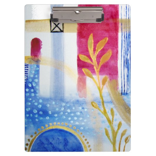 Modern Abstraction Black en Red Klembord (Voorkant)