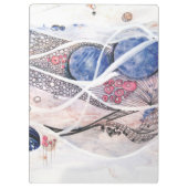 Modern Abstraction Black en Roze Klembord (Achterkant)