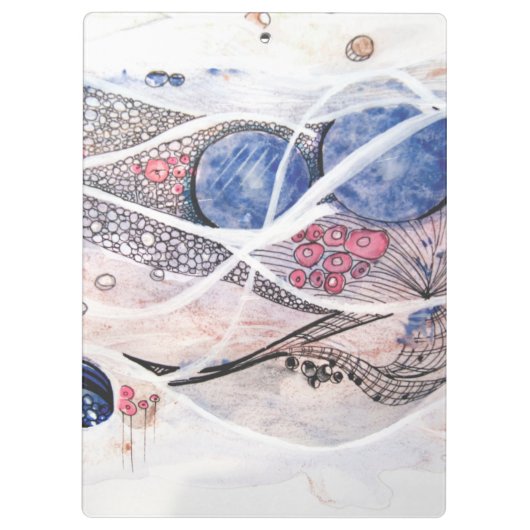 Modern Abstraction Black en Roze Klembord (Achterkant)