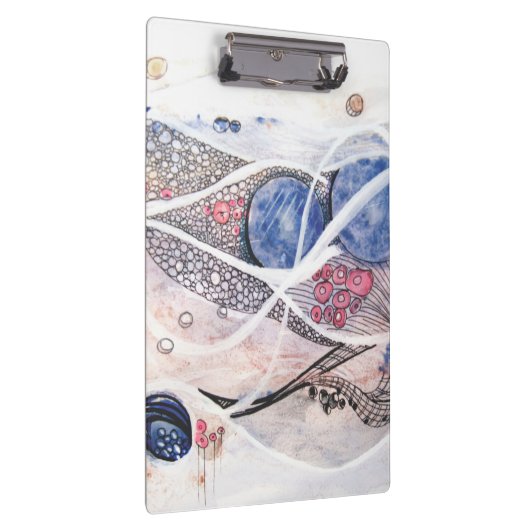 Modern Abstraction Black en Roze Klembord (Rechts)