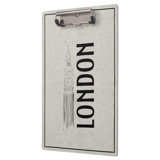 Modern Abstraction Black Linen Cloth London City Klembord (Links)