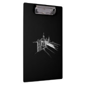 Modern Abstraction Black White City Klembord (Rechts)