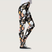 Modern Abstraction Cute Pattern Roze Stoodle Black Leggings (Rechts)