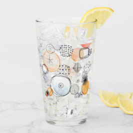 Modern Abstraction Cute Pattern Roze Stoodle Glas