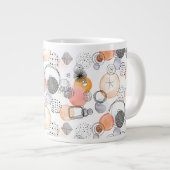 Modern Abstraction Cute Pattern Roze Stoodle Grote Koffiekop (Voorkant rechts)