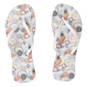 Modern Abstraction Cute Pattern Roze Stoodle Teenslippers (Voetbed)