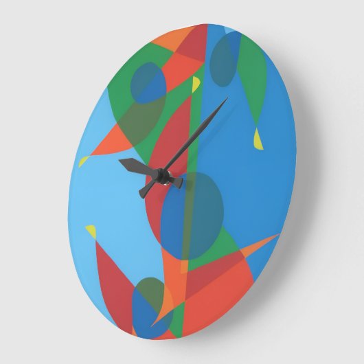 Modern Abstraction Treble Clef Wall Clock Grote Klok (Hoek)