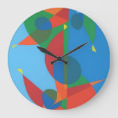 Modern Abstraction Treble Clef Wall Clock Grote Klok (Voorkant)