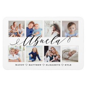Modern Abuela Script Foto-collage voor kleinkind Magneet
