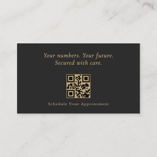 Modern Accountant CPA Professional QR Code Visitekaartje (Achterkant)