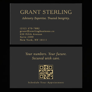 Modern Accountant CPA Professioneel QR Code Visitekaartje