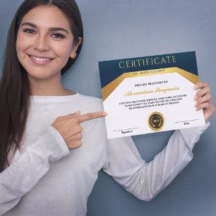 Modern Achievement Blue Gold