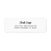 Modern achtergelaten het Adres van de Terugkeer va Etiket (Voorkant)