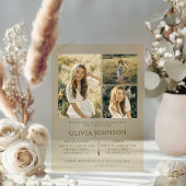 Modern Acryl 3 Foto Afstuderen Aankondiging