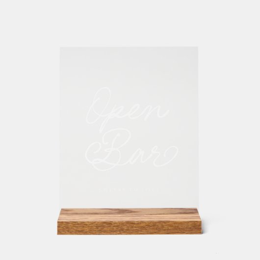 Modern Acryl Open Bar Bord  (Voorkant)