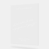 Modern acryl welkomstbord verlovingsfeest acryl bord (Hoek)