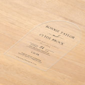 Modern Acrylic Arch Wedding Invitation Suite Acryl Uitnodigingen (Laagn)