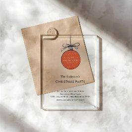 Modern Acrylic Christmas Ornament Acryl Uitnodigingen