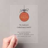 Modern Acrylic Christmas Ornament Acryl Uitnodigingen (Insitu (Draagbaar))