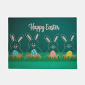 Modern Acrylic Easter Bunny Decorations with Eggs Deurmat (Voorkant)
