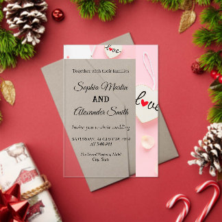 Modern Acrylic Wedding Invitation Acryl Uitnodigingen