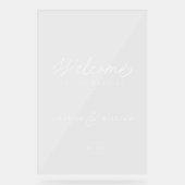 Modern Acrylic Wedding Welcome Sign Acryl Bord (Voorkant)