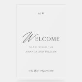Modern Acrylic Wedding Welcome Sign Acryl Bord (Voorkant)