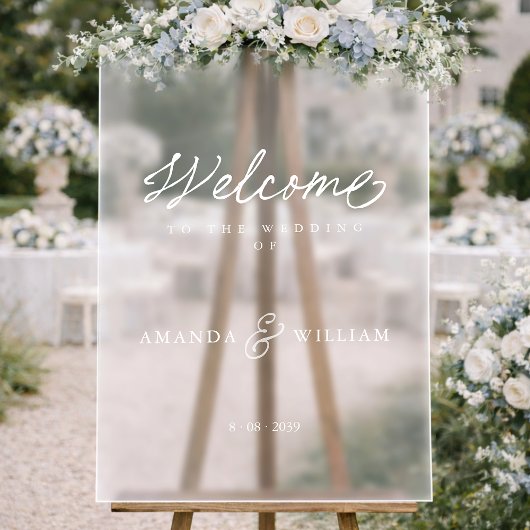 Modern Acrylic Wedding Welcome Sign Acryl Bord